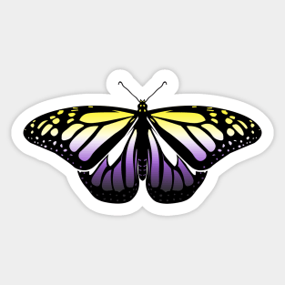 Non-Binary Pride Butterfly Sticker